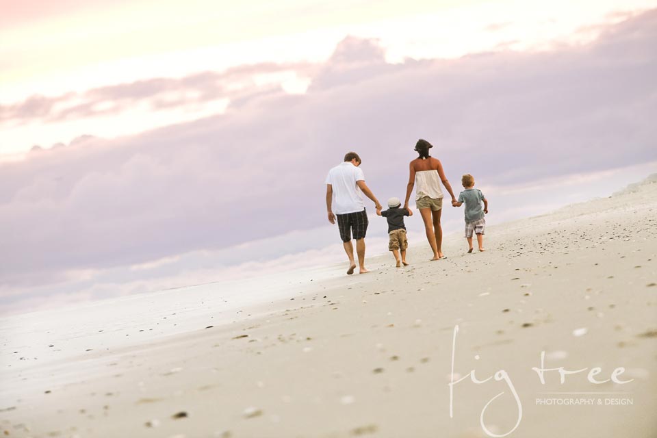 Family session on the beach