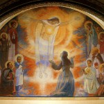 Vincent de Paul and French saints, before Sacred Heart of Jesus