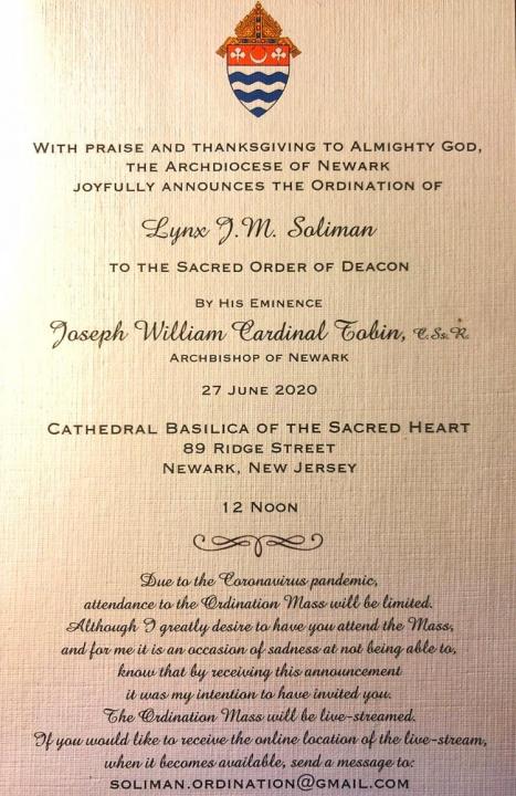 A New Deacon for Newark