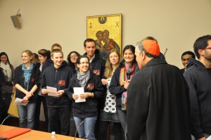 Visiting the different dicasteries.